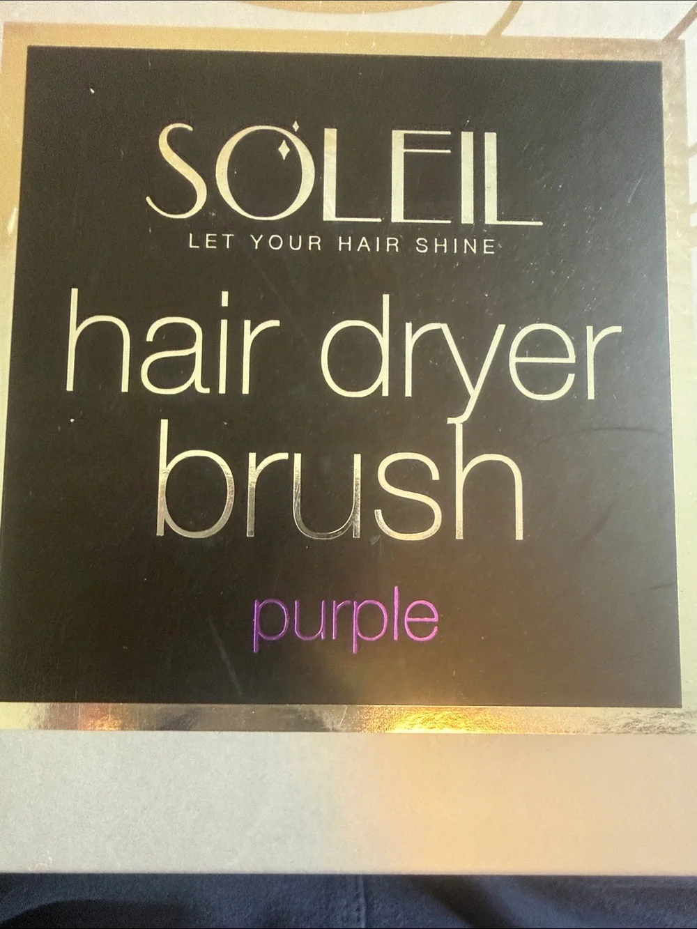 Soleil Purple Hair Dryer Brush — Smooth Styling & Shine